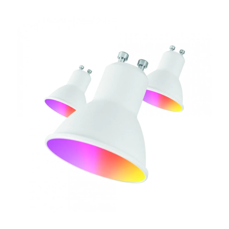 Muvit iO GU10 400lm, 5.5W, RGB+CCT Bulbs - Pack of 3 - إضاءة